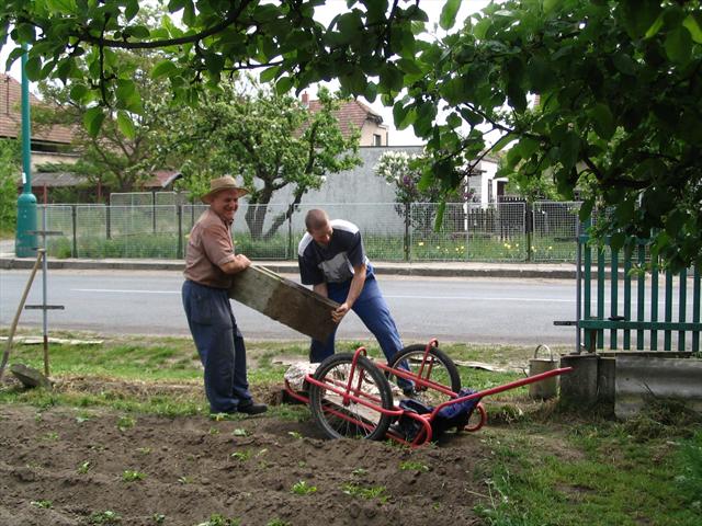 Fence taken apart