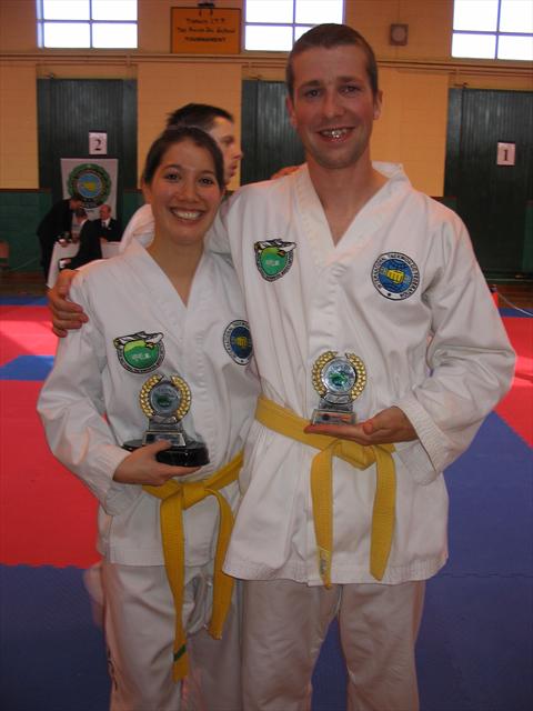 Carole, me and our first trophies