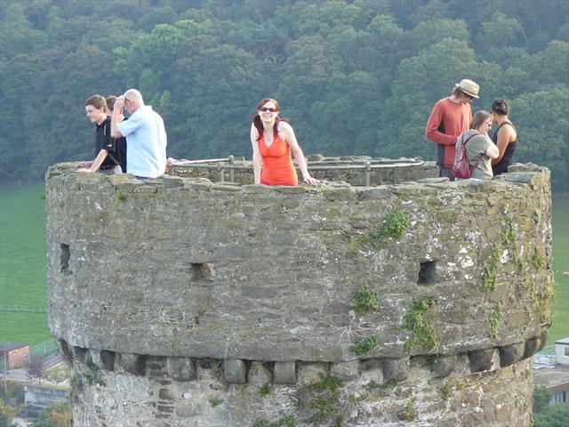 Na jedné z věží hradu